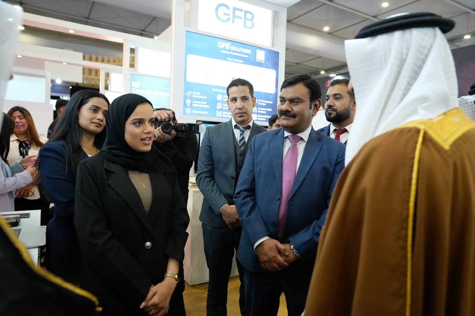 ACME team and Bahrain Pavilion officials at LEAP 2026