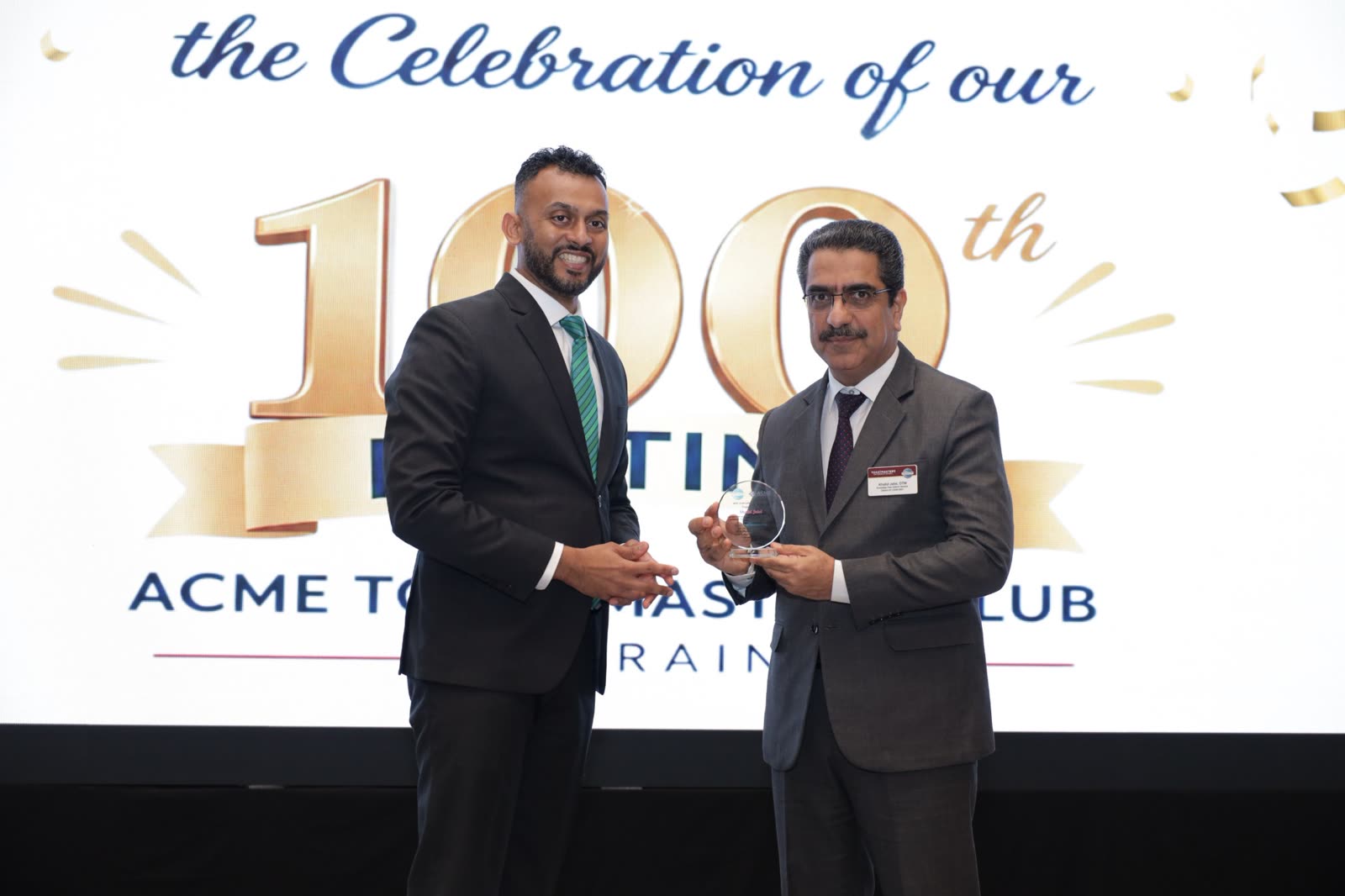 ACME Toastmasters Club 100th meeting celebration